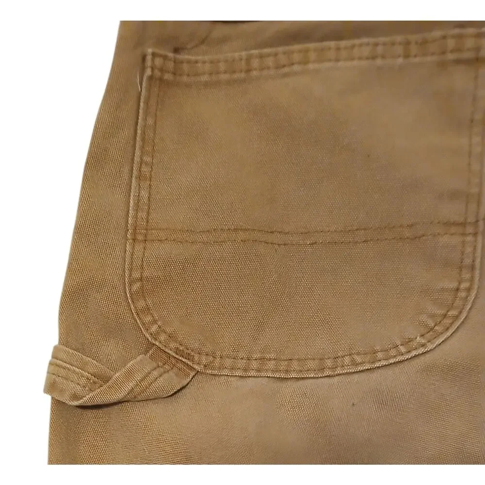 Dickies Mens Carpenter Work Pants 44x30 Relaxed Fit Canvas Cotton~SEE HOLE (Pic)